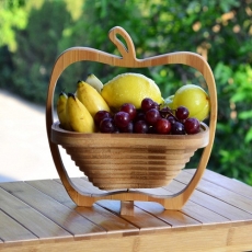 Cos pliabil din lemn pentru fructe